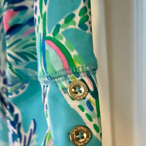 Lilly Pulitzer NWT Sophie Dress Bermuda Blue Turtle Szn $148 Size Xl - Picture 4 of 5